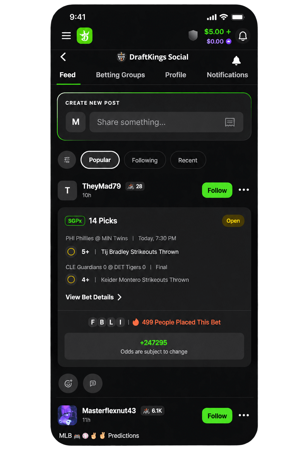 DraftKings Social